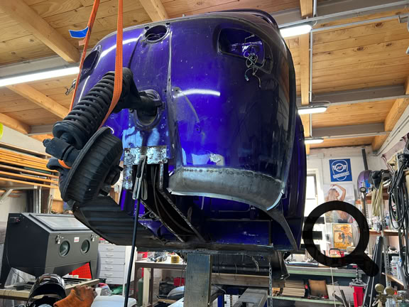 Reparaturblech geheftet