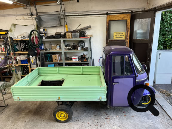 2 Meter Pritsche zum Test aufgelegt