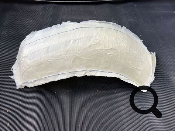 Die fertige Form aus Kreppband