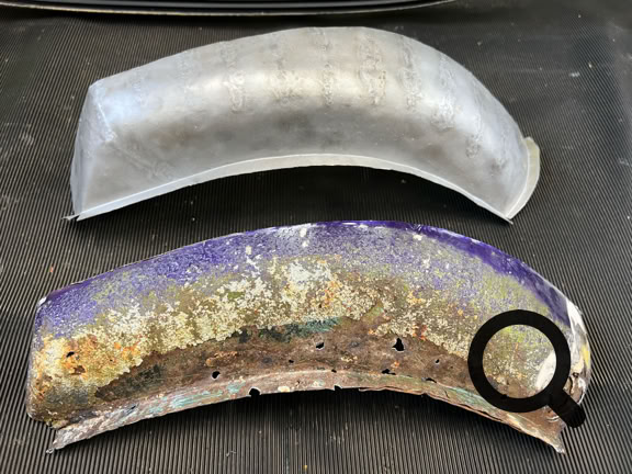 Das fertige Reparaturblech