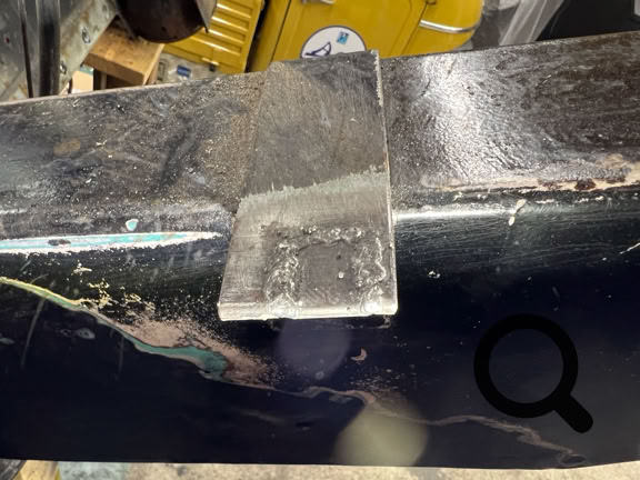 Reparaturblech eingeschweißt